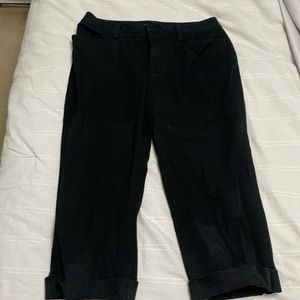 Lauren Ralph Lauren Black Cuffed Capris